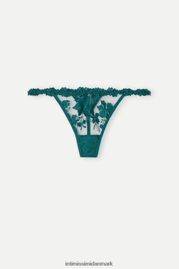 Intimissimi i fuldt blomstrende g-streng med sidestropper Kvinder 4572-stedsegrøn undertøj 8DZ4XJ1013