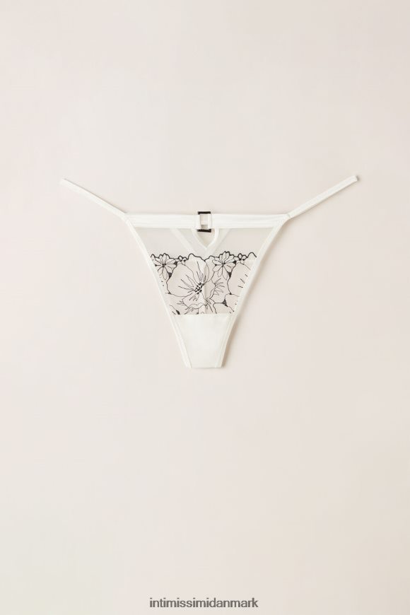 Intimissimi ren joy g-streng med sidestropper Kvinder 4718-pulver hvid/sort undertøj 8DZ4XJ959
