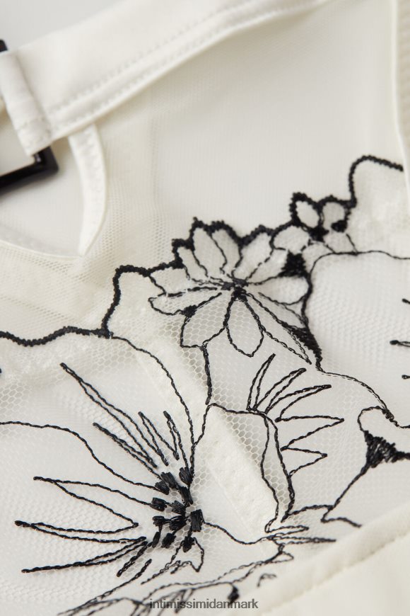 Intimissimi ren joy g-streng med sidestropper Kvinder 4718-pulver hvid/sort undertøj 8DZ4XJ959