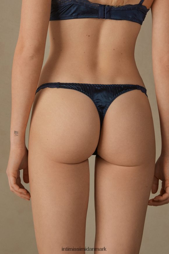 Intimissimi silke og blonde g-streng Kvinder 1467-intens blå undertøj 8DZ4XJ1050