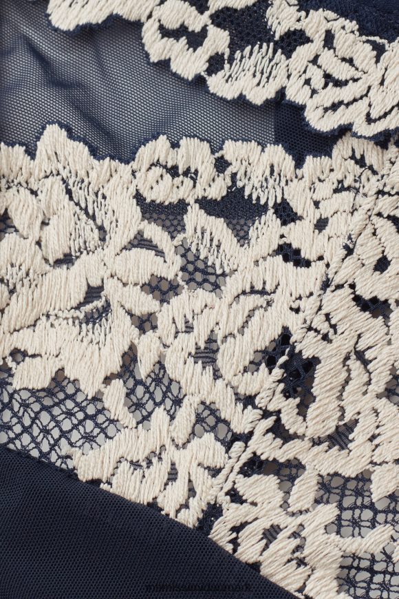 Intimissimi smukke blomsterstrenge med sidestropper Kvinder 347i-dyb blå/vanilje undertøj 8DZ4XJ944