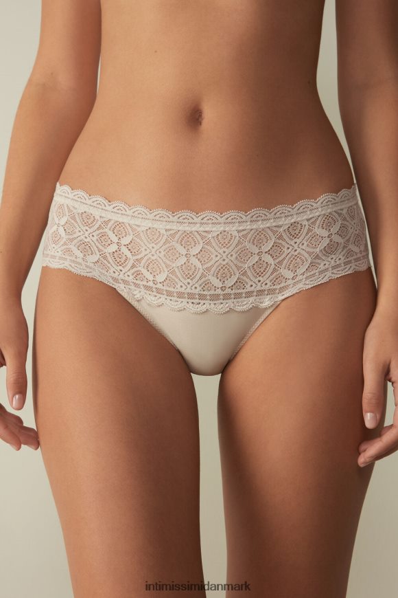 Intimissimi højtaljede trusser i blonder og bomuld Kvinder 2280-lyserød silke undertøj 8DZ4XJ1073