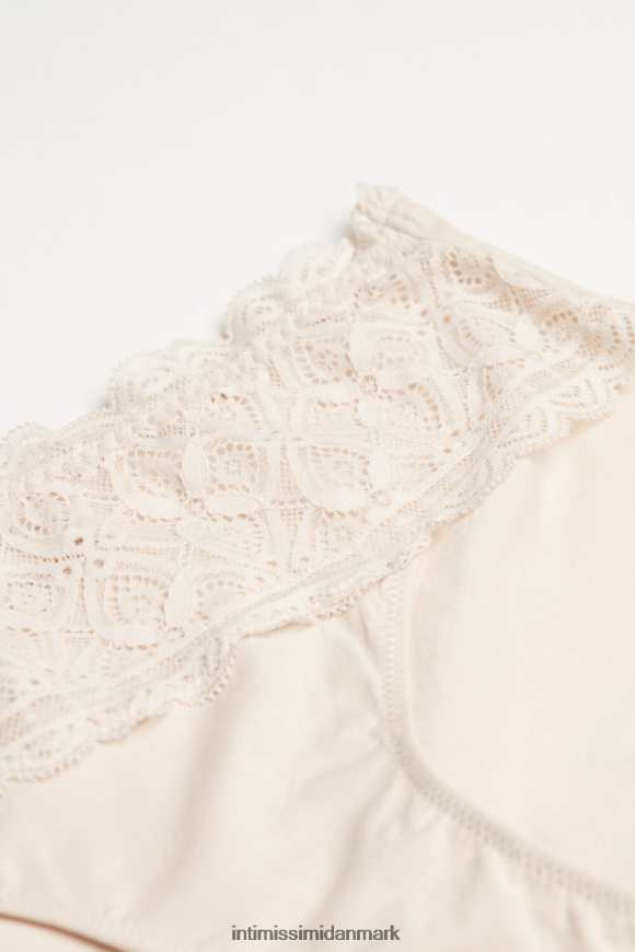 Intimissimi højtaljede trusser i blonder og bomuld Kvinder 2280-lyserød silke undertøj 8DZ4XJ1073