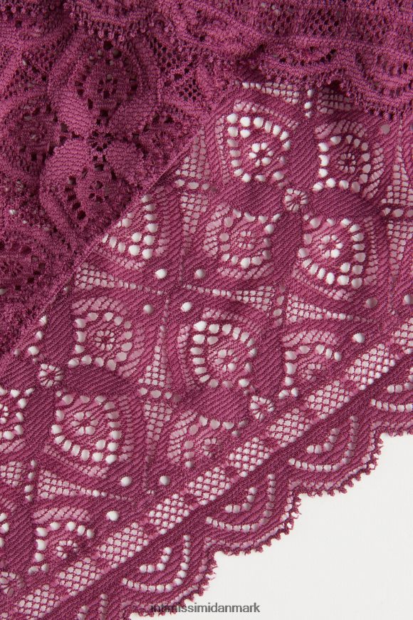 Intimissimi lavtaljede blondetrusser Kvinder 345j-lilla vin undertøj 8DZ4XJ867