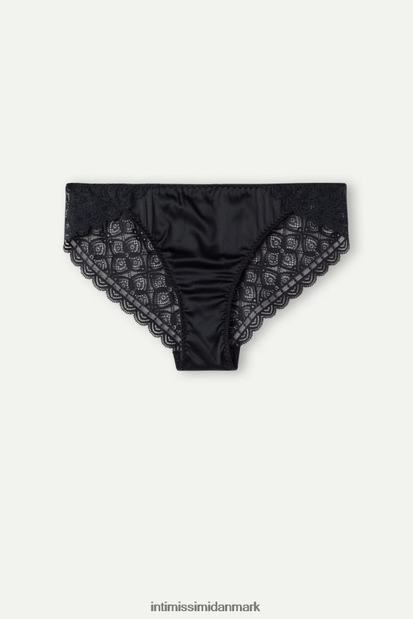 Intimissimi silke- og blondetrusser Kvinder 019-sort undertøj 8DZ4XJ1132