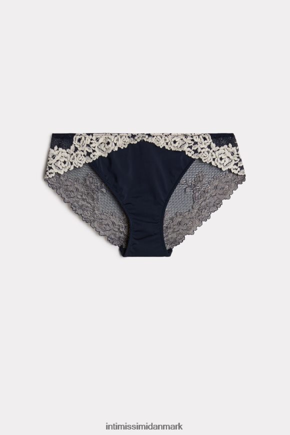 Intimissimi smukke blomster trusser Kvinder 347i-dyb blå/vanilje undertøj 8DZ4XJ1150