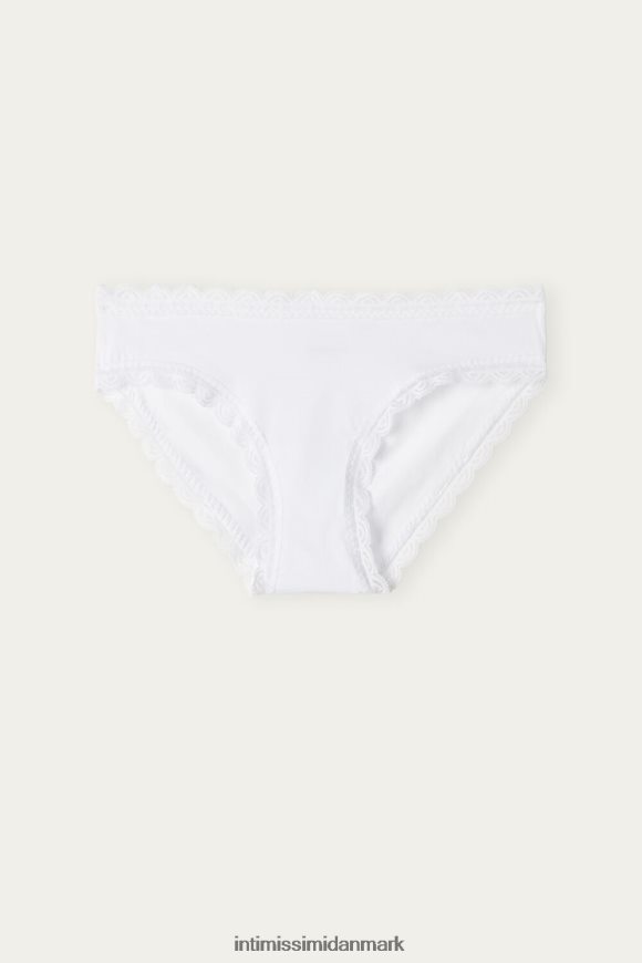 Intimissimi trusser af bomuld og blonder Kvinder 001-hvid undertøj 8DZ4XJ1076