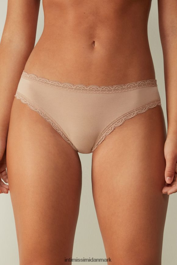 Intimissimi trusser af bomuld og blonder Kvinder 044-blød beige undertøj 8DZ4XJ1086