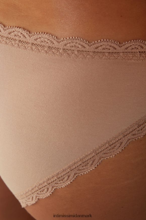 Intimissimi trusser af bomuld og blonder Kvinder 044-blød beige undertøj 8DZ4XJ1086