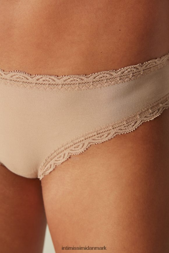 Intimissimi trusser af bomuld og blonder Kvinder 044-blød beige undertøj 8DZ4XJ1086