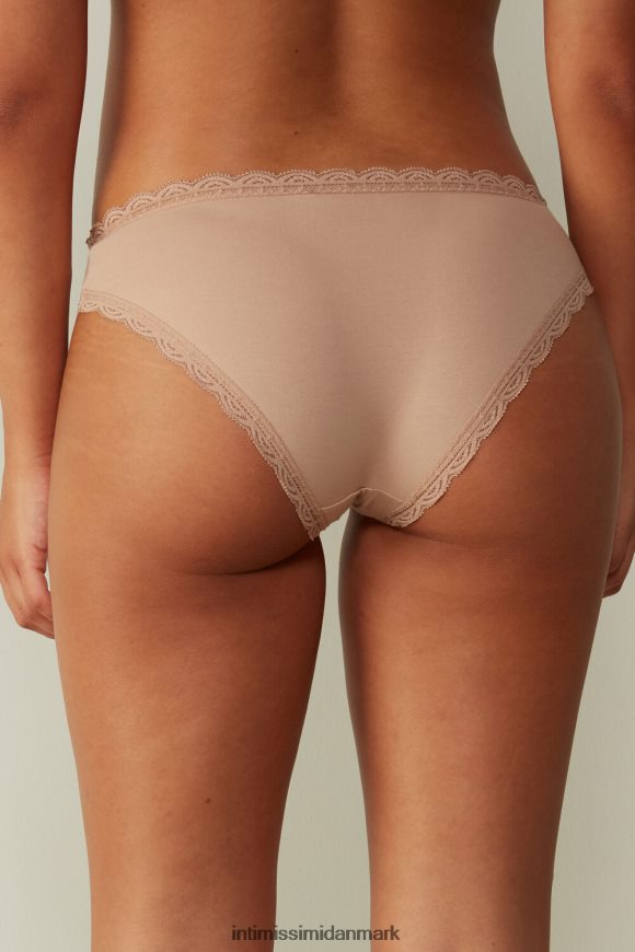 Intimissimi trusser af bomuld og blonder Kvinder 044-blød beige undertøj 8DZ4XJ1086