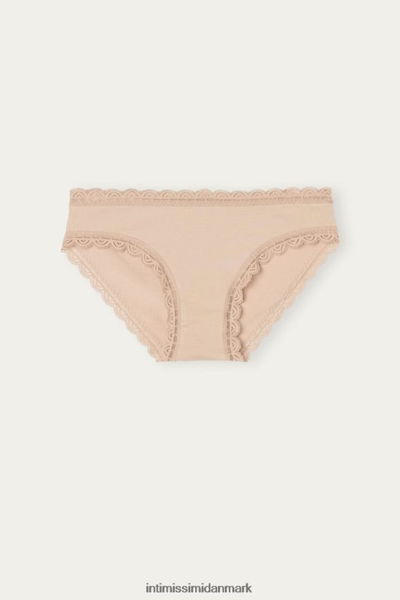 Intimissimi trusser af bomuld og blonder Kvinder 044-blød beige undertøj 8DZ4XJ1086