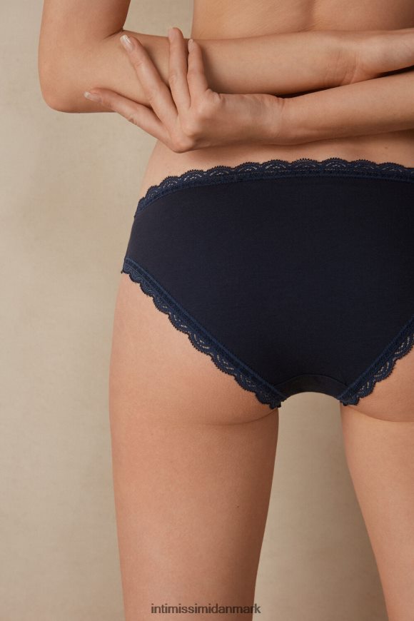 Intimissimi trusser af bomuld og blonder Kvinder 1467-intens blå undertøj 8DZ4XJ1005