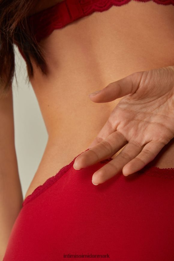 Intimissimi trusser af bomuld og blonder Kvinder 1473-rød undertøj 8DZ4XJ1038