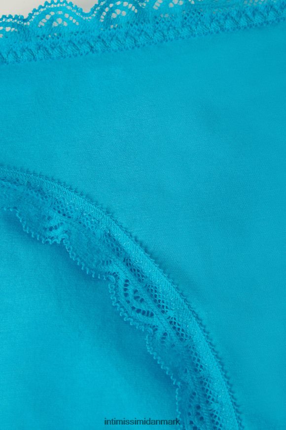 Intimissimi trusser af bomuld og blonder Kvinder 210j-digital turkis undertøj 8DZ4XJ999