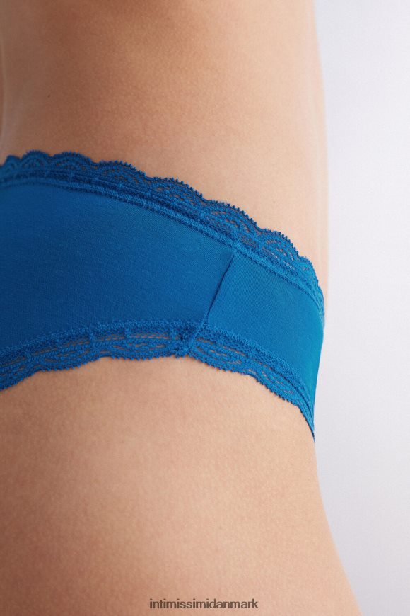 Intimissimi trusser af bomuld og blonder Kvinder 328j-nautisk blå undertøj 8DZ4XJ916