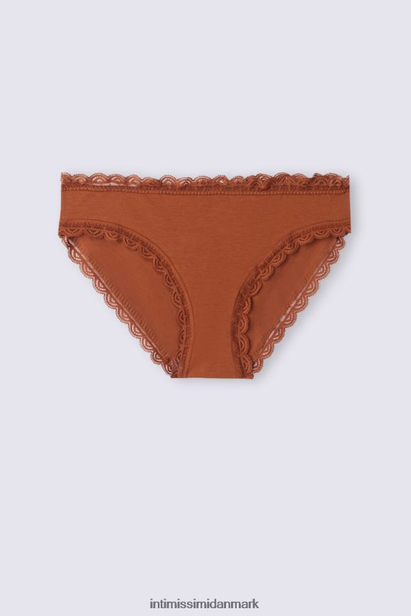 Intimissimi trusser af bomuld og blonder Kvinder 332j-lys kanel undertøj 8DZ4XJ912