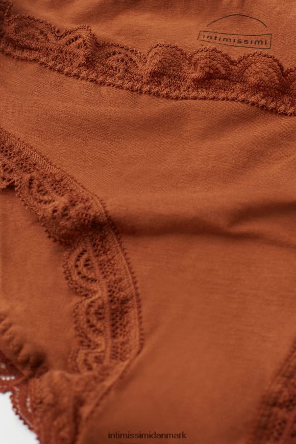 Intimissimi trusser af bomuld og blonder Kvinder 332j-lys kanel undertøj 8DZ4XJ912