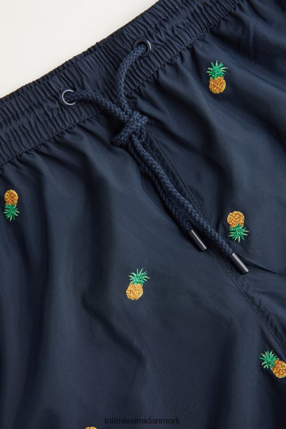Intimissimi badeshorts med broderede ananas Mænd 192j-ananas-print dyb blå beklædning 8DZ4XJ408