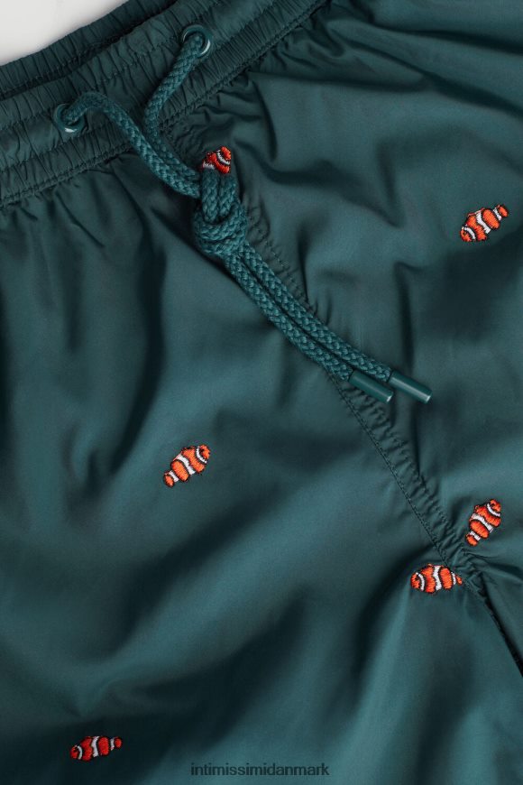Intimissimi badeshorts med broderede klovnefisk Mænd 250j-klovnefisk broderi mørkegrøn beklædning 8DZ4XJ433