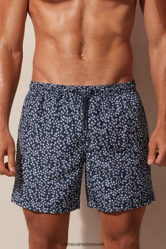 Intimissimi badeshorts med mikro-blomstret print Mænd 271j-mikro blomsterprint dybblå beklædning 8DZ4XJ441