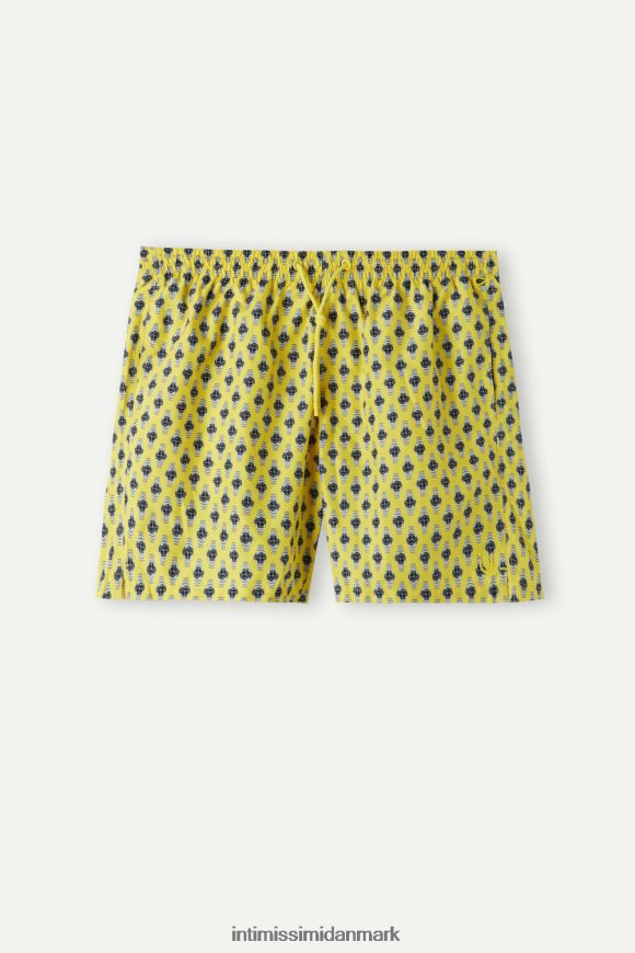 Intimissimi badeshorts med mikrourtryk Mænd 267j-micro ur-print gul beklædning 8DZ4XJ402