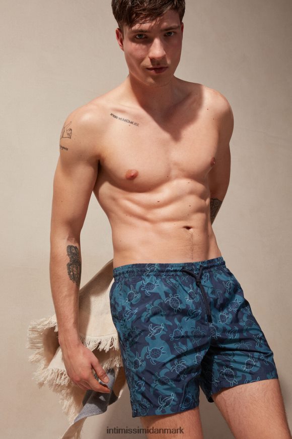 Intimissimi badeshorts med skildpaddeprint Mænd 274j-skildpadde-print dyb blå beklædning 8DZ4XJ427