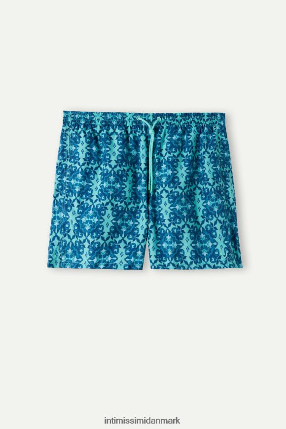 Intimissimi blå badeshorts med marokkansk print Mænd 261j-marokkansk tryk aquagrøn beklædning 8DZ4XJ425