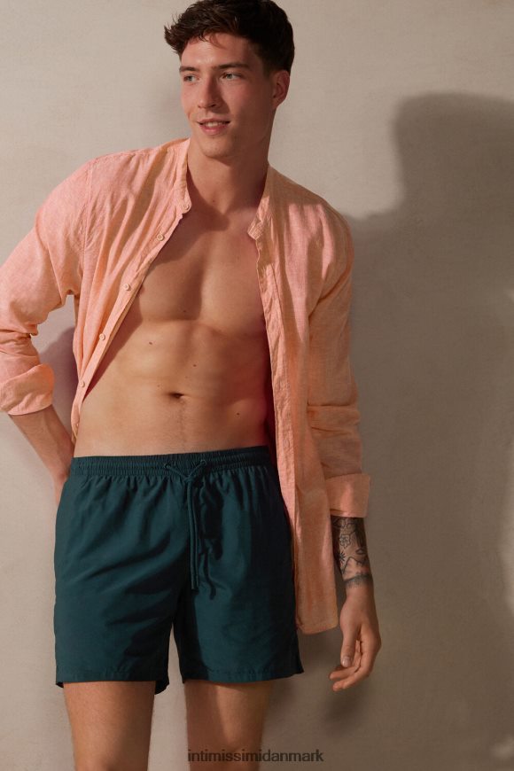 Intimissimi ensfarvede badeshorts Mænd 4369-mørkegrøn beklædning 8DZ4XJ445
