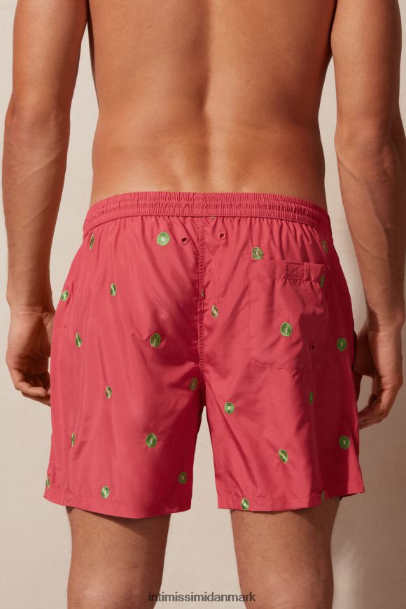 Intimissimi kiwi-broderede badeshorts Mænd 259j-kiwi broderi mørk pink beklædning 8DZ4XJ410