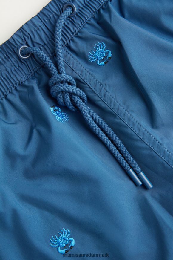 Intimissimi krabbebroderede badeshorts Mænd 253j-krabbebroderi stillehavsblå beklædning 8DZ4XJ407