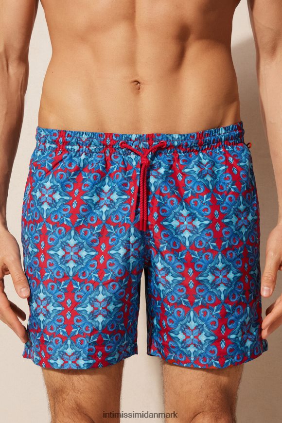 Intimissimi røde badeshorts med marokkansk print Mænd 260j-marokkansk print sporty rød beklædning 8DZ4XJ405