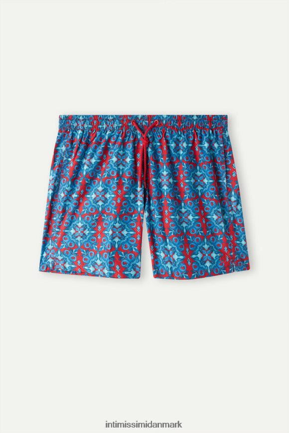 Intimissimi røde badeshorts med marokkansk print Mænd 260j-marokkansk print sporty rød beklædning 8DZ4XJ405