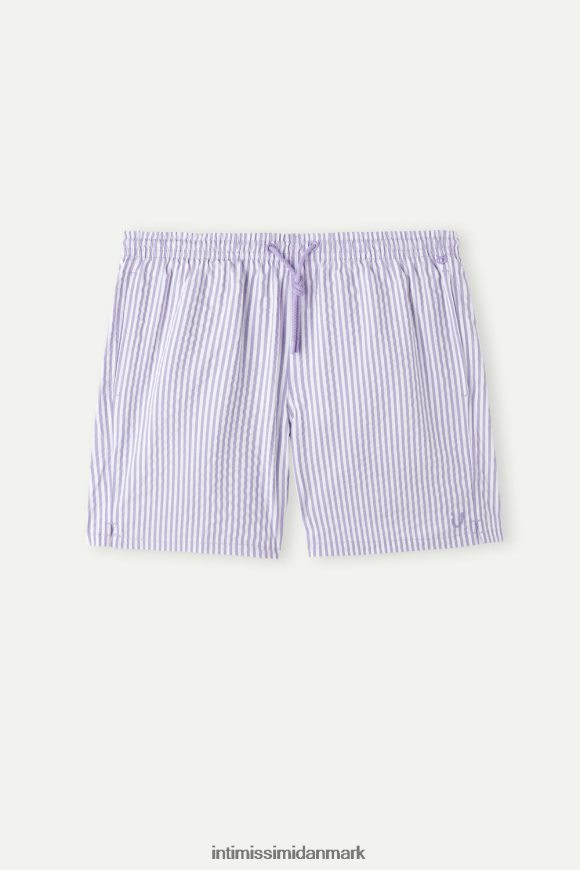 Intimissimi stribede seersucker badeshorts Mænd 278j-hvid/lilla beklædning 8DZ4XJ440