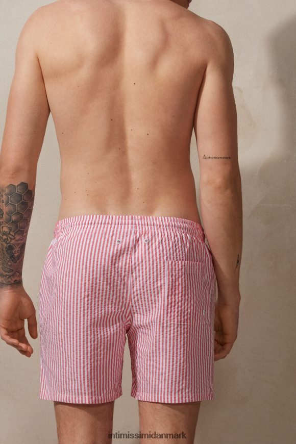 Intimissimi stribede seersucker badeshorts Mænd 939i-hvid/rød beklædning 8DZ4XJ448
