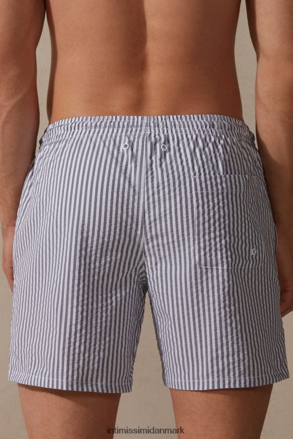 Intimissimi stribede seersucker badeshorts Mænd 981i-hvid/blå beklædning 8DZ4XJ444