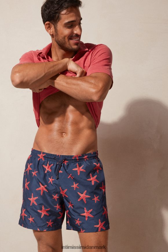 Intimissimi svømmeshorts med søstjernetryk Mænd 275j-søstjerne-print dyb blå beklædning 8DZ4XJ404