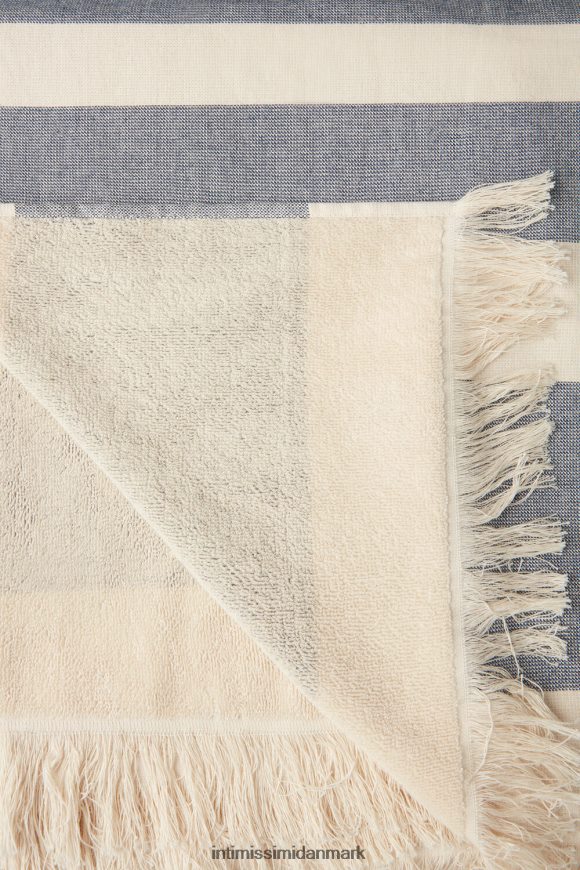 Intimissimi jacquard strandhåndklæde Mænd 283j-dyb blå/snorbeige tilbehør 8DZ4XJ414