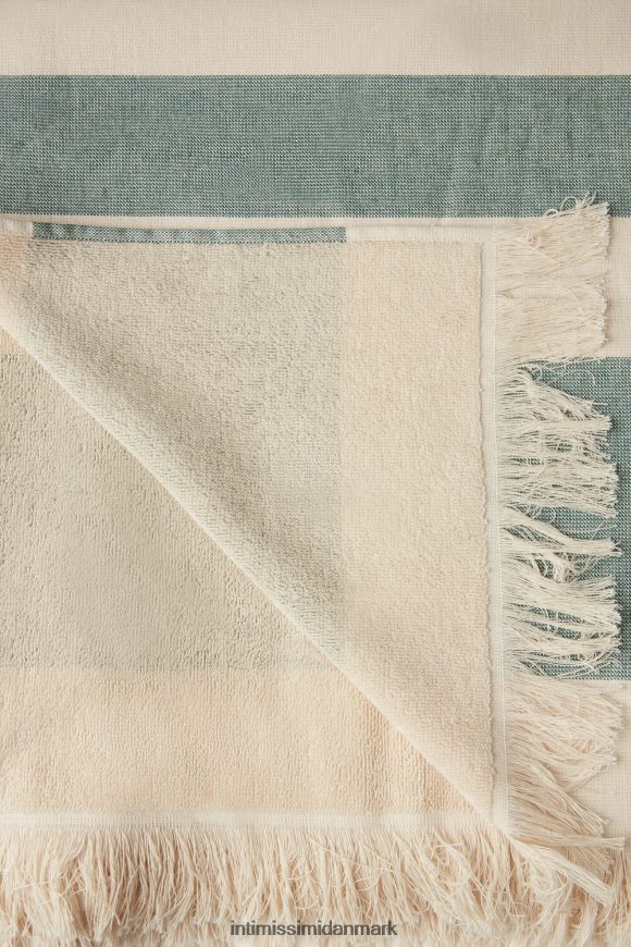 Intimissimi jacquard strandhåndklæde Mænd 284j-mørkegrøn/snorbeige tilbehør 8DZ4XJ413