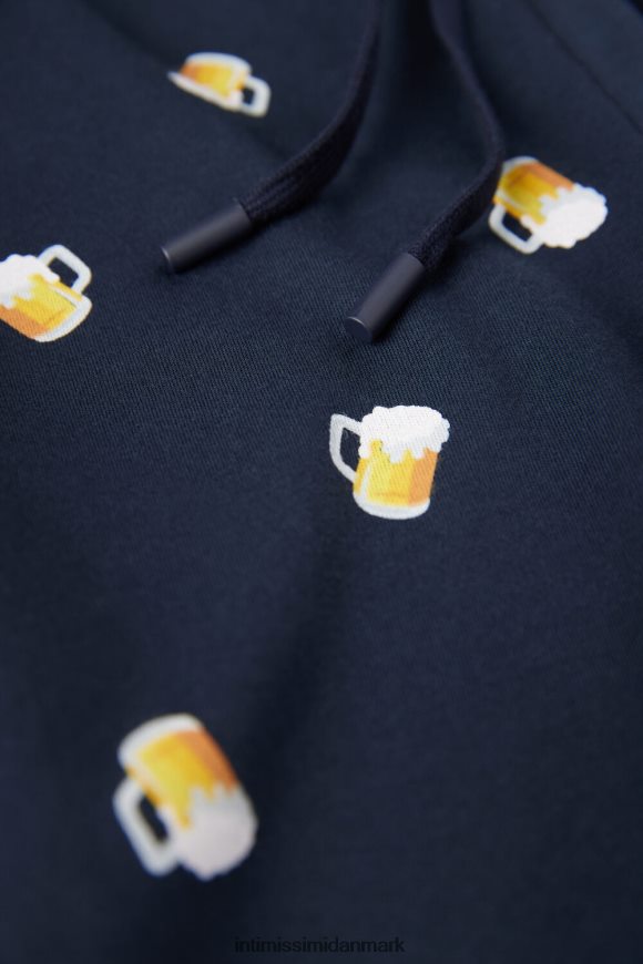 Intimissimi bomuldsbukser i fuld længde med ølprint Mænd 369j-blu notte st.birre beklædning 8DZ4XJ168