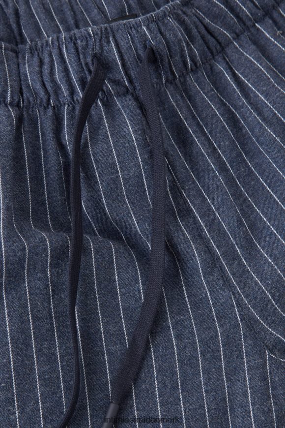 Intimissimi bukser med børstet ensfarvet denim med nålestribemønster i fuld længde Mænd 091j-nålestribet denim blå melange beklædning 8DZ4XJ198