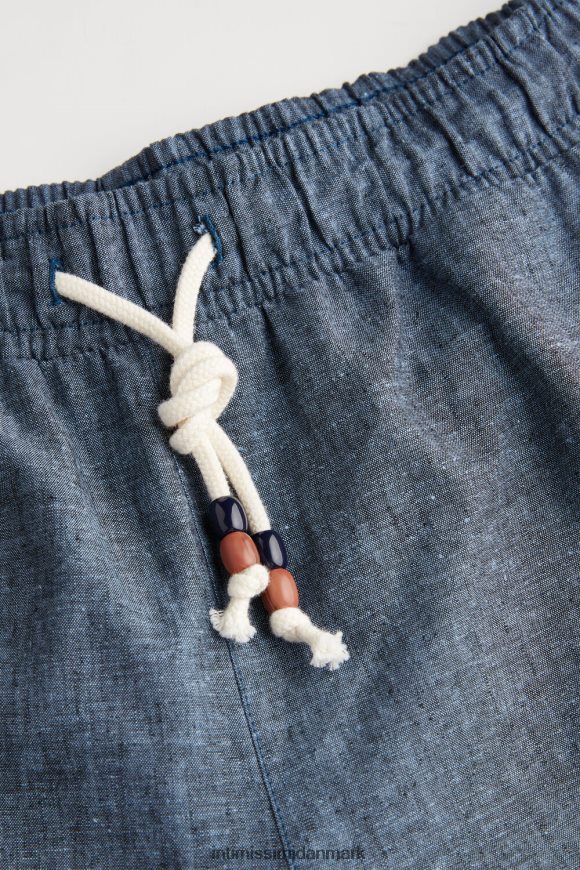 Intimissimi hør- og bomuldsbukser Mænd 288j-benzin blå beklædning 8DZ4XJ166