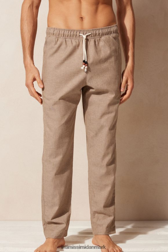Intimissimi hør- og bomuldsbukser Mænd 295j-tobak beklædning 8DZ4XJ176