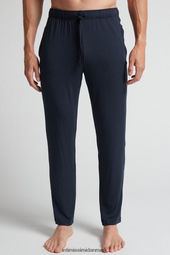 Intimissimi lange silke- og modalbukser Mænd 800-midnatsblå beklædning 8DZ4XJ261