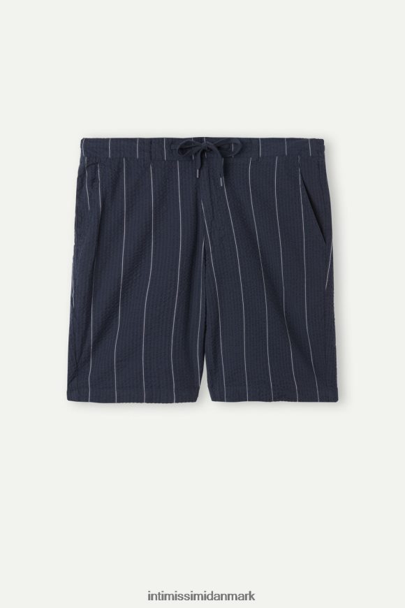 Intimissimi seersucker shorts med snoretræk Mænd 305j-nålestribe blå beklædning 8DZ4XJ174