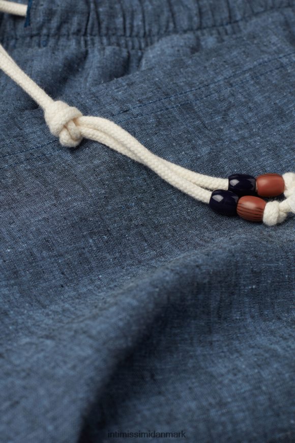 Intimissimi shorts af hør og bomuld Mænd 288j-benzin blå beklædning 8DZ4XJ171