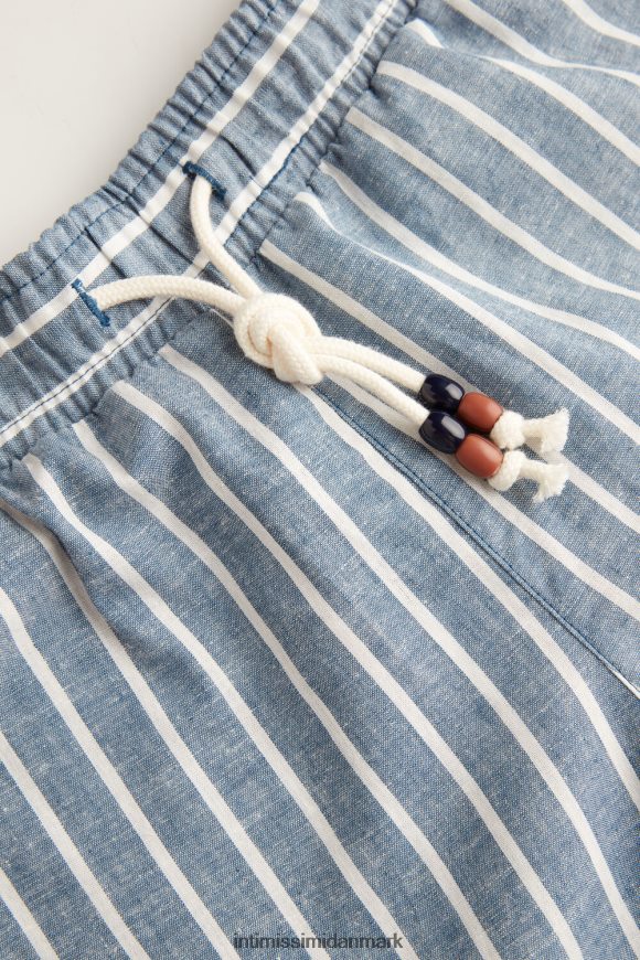 Intimissimi stribet hør- og bomuldsbukser Mænd 292j-denim blå/hvide hørstriber beklædning 8DZ4XJ164