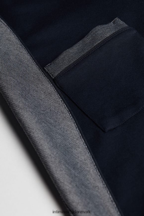 Intimissimi Interlock pyjamasjakke i bomuld Mænd 800-midnatsblå beklædning 8DZ4XJ305