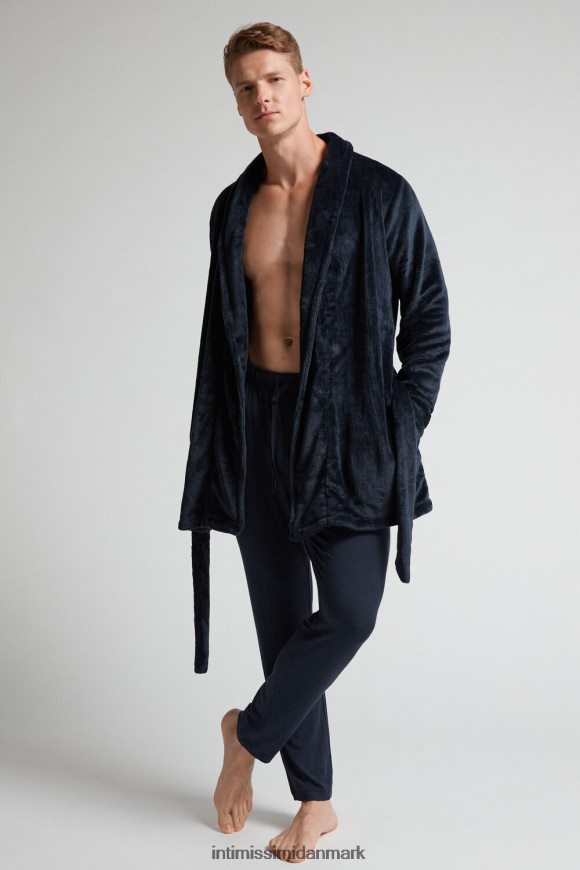 Intimissimi fleece morgenkåbe Mænd 800-midnatsblå beklædning 8DZ4XJ304