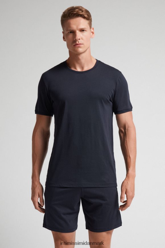 Intimissimi cropped basic supima bomuldspyjamas Mænd 800-midnatsblå beklædning 8DZ4XJ313